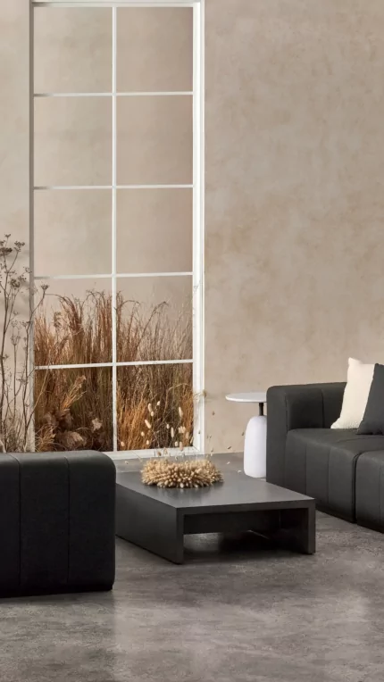 Blinde Design Niche 50 Coffee Table brings minimalist luxury to a private living room, enriching modern coffee table styling.