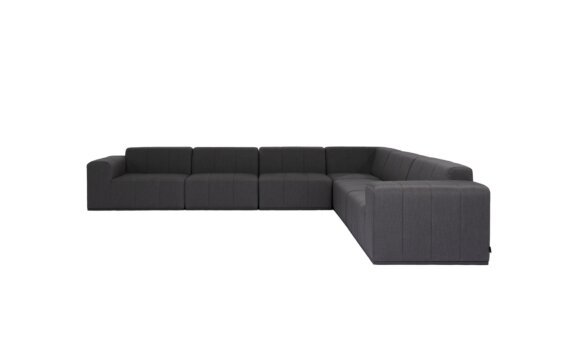 Connect Modular 6 L-Sectional Modular Sofa - Sooty by Blinde Design