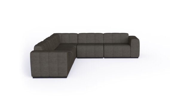 Connect Modular 5 L-Sectional Modular Sofa - Flanelle by Blinde Design