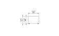 Bloc L3 Coffee Table - Technical Drawing / Side by Blinde Design